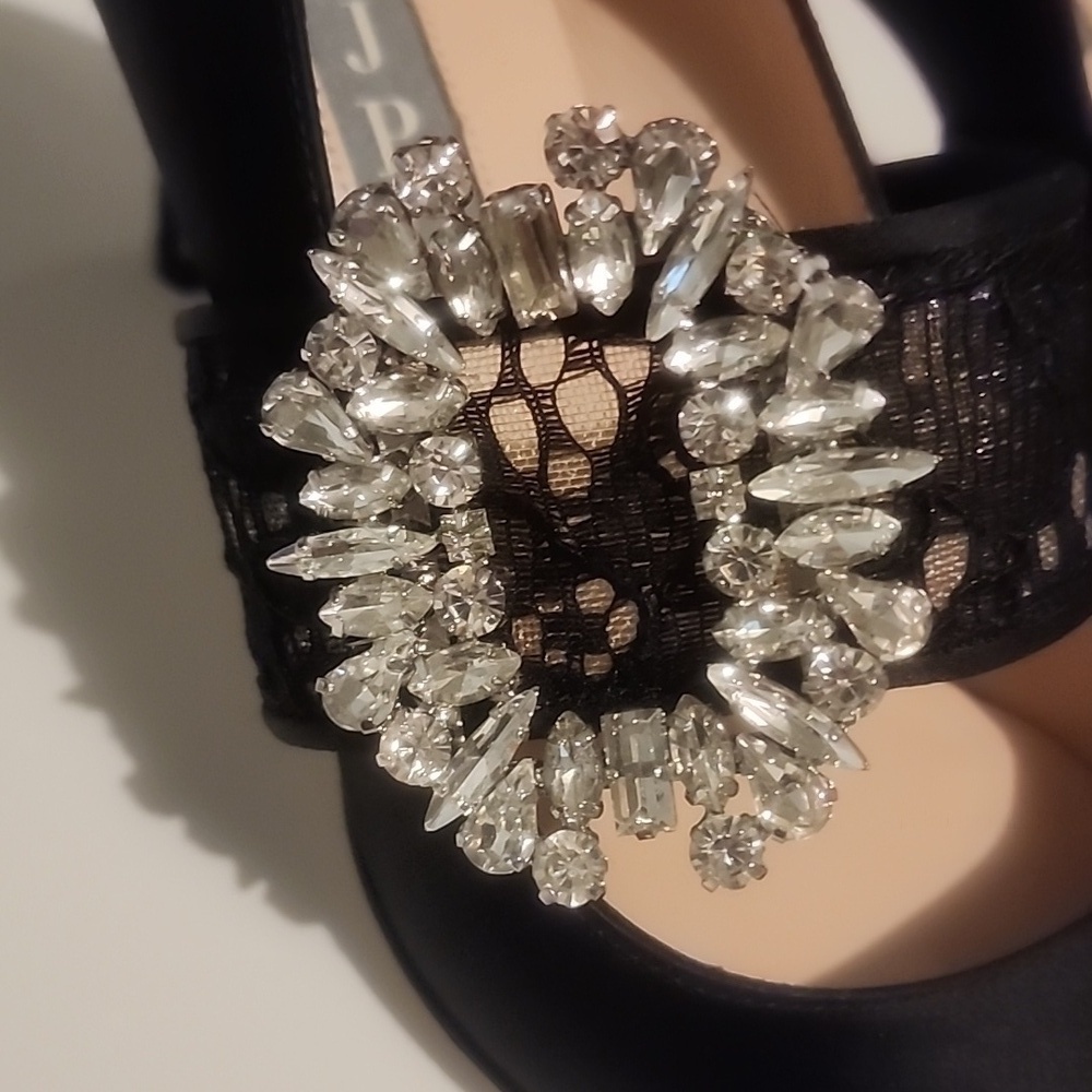 Sjp By Sarah Jessica Parker Black Satin Pump Size 35 — image 3 of 7